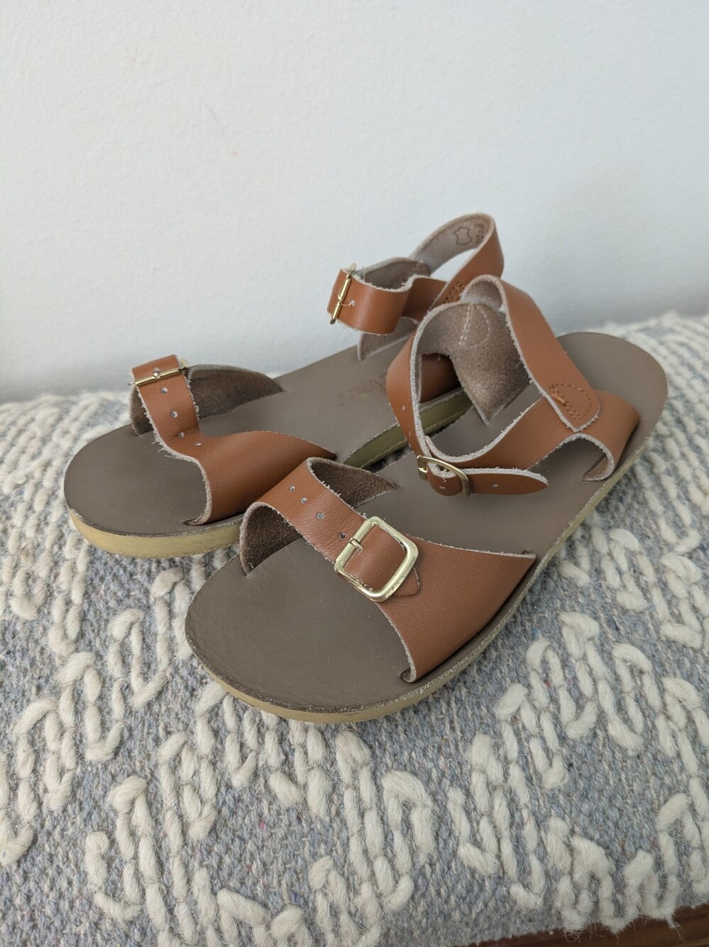 Girls Brown Saltwater Sandals